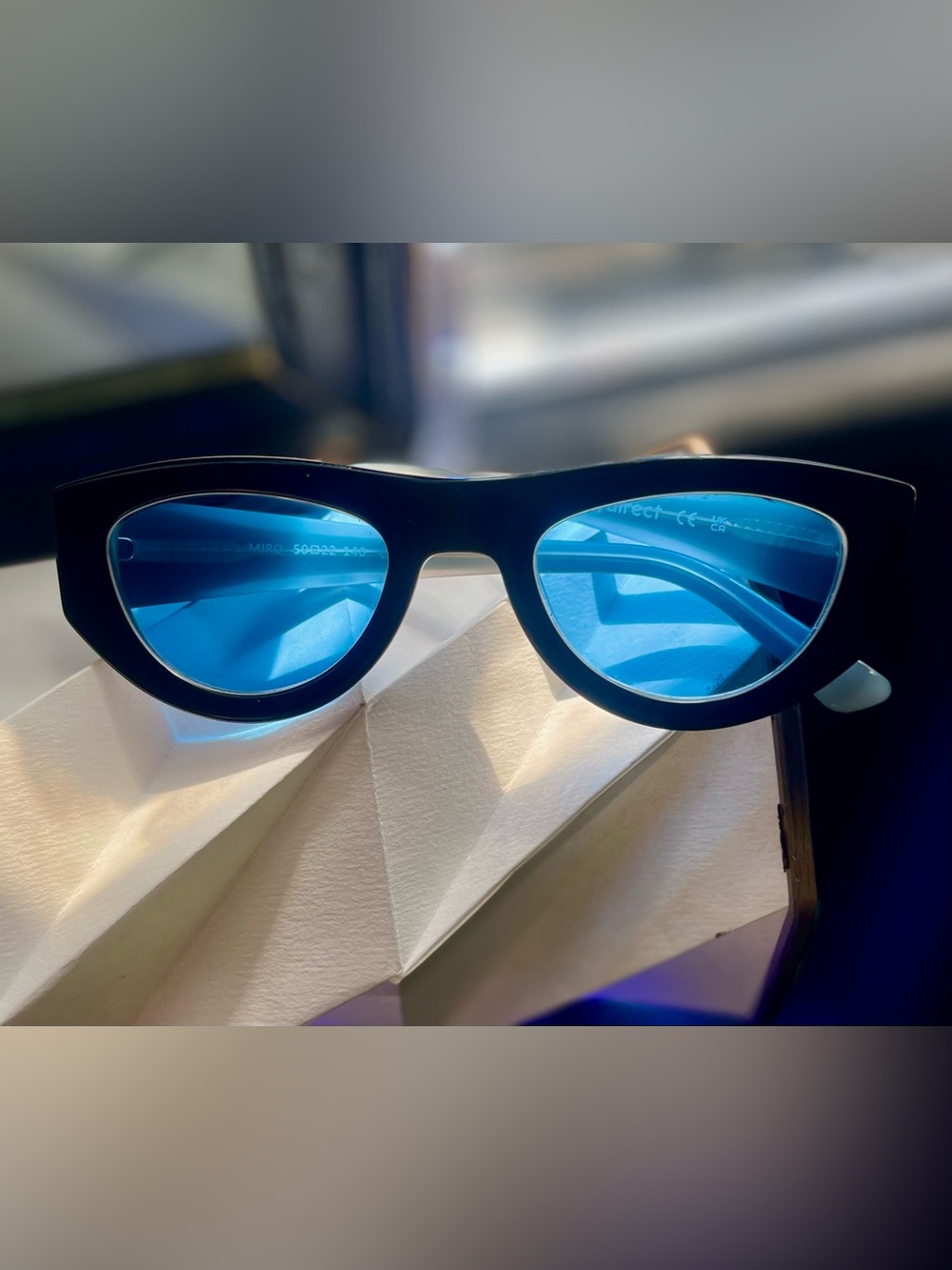 EyeBuyDirect premium progressive dark blue lens +2.5 reading sunglasses